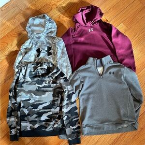 Under Armour Camo and Gray Hoodie Set